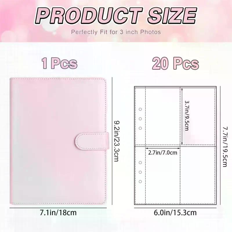 20pcs Page(4 Grids) Photo Card A5-Binder Kpop Photo Albums Idol Cards Loose-leaf Collect Book Binder Binder Photocard Holder