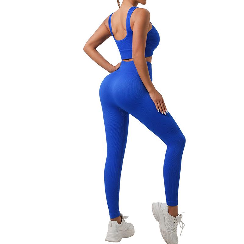 Damen einfarbige elastische Leggings: Frühling/Sommer Yoga Fitnesshose