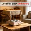 Throw Pillow 18.18 Inch Live Laugh Woof Print, Cushion Accent Pillow Includes Pillow Core For Sofa Decor