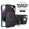 Protective Case with 360 Degree Rotating Kickstand Ring, for iPhone 15, 14, 13, 12, 11 Pro Max, 15 Plus, Poly XS, 8, 7