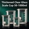 50-1000ml Combination Set High Borosilicate Glass Measuring Cup Clear Scale Cup Laboratory Beaker Kitchen Baking Measuring Mugs