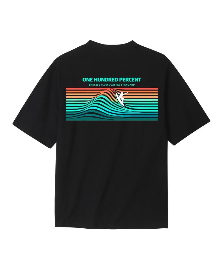 OHP Ohpxjoy Bsurfing Line Semi-Oversized Short Sleeve Tee