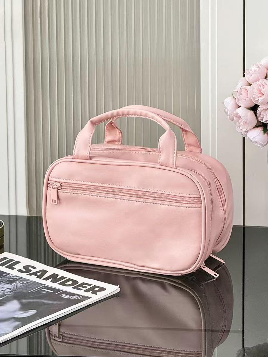 High-Capacity Portable Makeup & Skincare Bag - Elegant Toiletry Organizer
