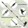 2-in-1 Weed Puller with Long Handle Adjustable Manual Weeder Hand Weed Rake And Heavy Duty Garden Hoe with Gloves
