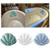 Inflatable Bath Pillow Easy To Clean Soft Head Support Cushion Shell Shaped