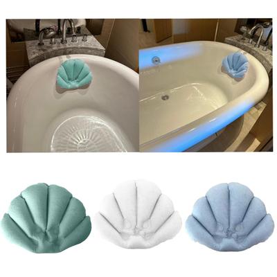 Cuscino Gonfiabile per Vasca da Bagno Facile da Pulire Morbido Supporto per la Testa Cuscino a Forma di Conchiglia