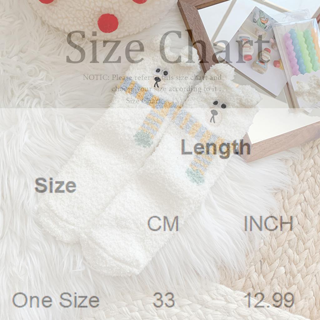 Calcetines de Invierno Cálidos y Peludos para Mujer, para Casa, Suelo, Dormir, Animales Lindos 3D, Forro Polar Grueso, Calcetín Borroso, Moda Japonesa, Estilo Coreano 2025