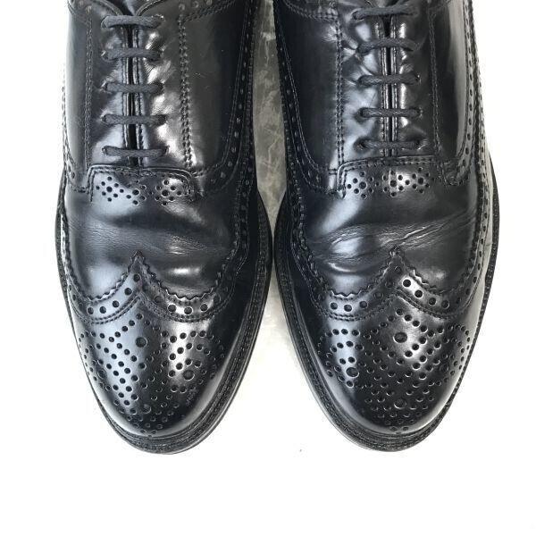Vintage LLOYD Leather Wingtip Full Brogue Shoes [10/28.5/Black] Germany(USED)