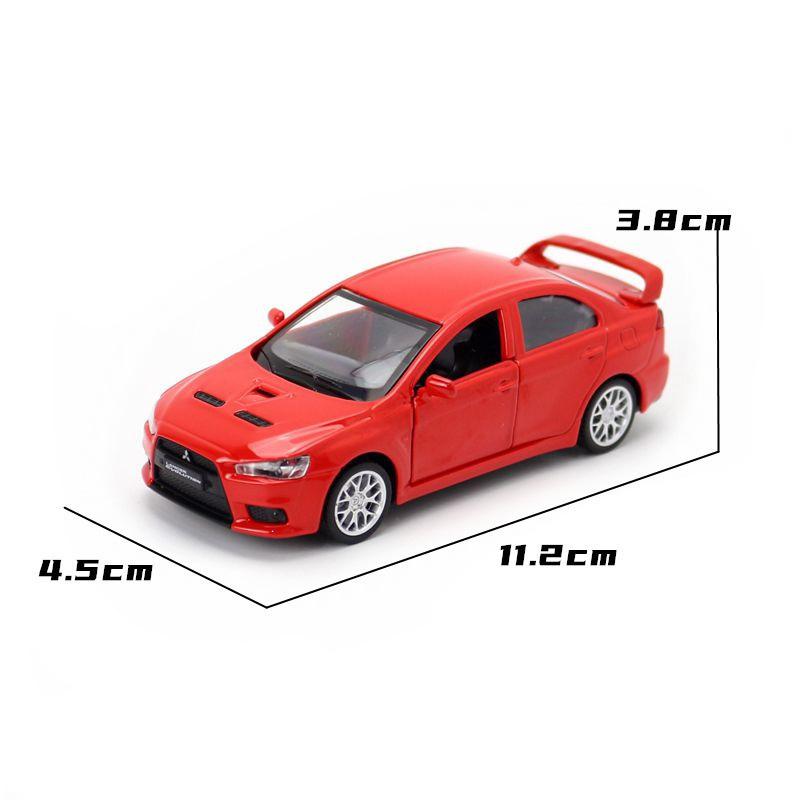 

1/41 Модель автомобіля з алюмінієвого сплаву Mitsubishi Lancer Evolution X10 Литі металеві іграшкові транспортні засоби Модель автомобіля Мініатюрний масштаб Симуляція Дитячі подарунки червоний