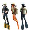 Plastic Seabed Exploration Diver Doll Scene Decoration Toys Oceans Diver Miniature Action Toys Scene Model Figures J5H8