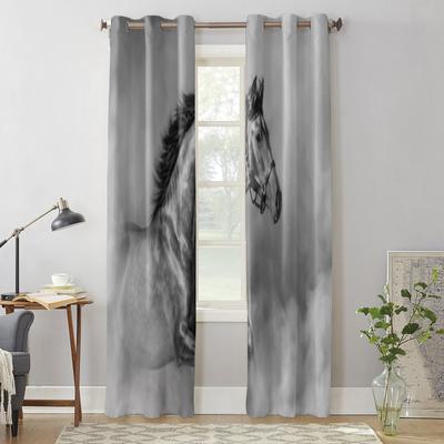 Tenda Finestra Cavallo nel Deserto Per Soggiorno Camera da Letto Lusso Moderno Tende da Cucina Tessuto Tendaggi