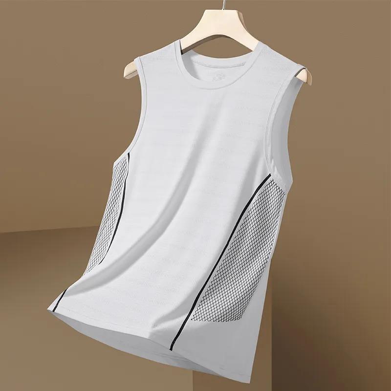 גופיית ספורט גברים ללא שרוולים, רשת, ייבוש מהיר