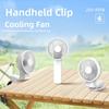 Lightweight Portable Clip Fan USB Rechargeable with 3 Wind Speeds for Desk Handheld or On-the-Go Cooling Quiet Brushless Motor