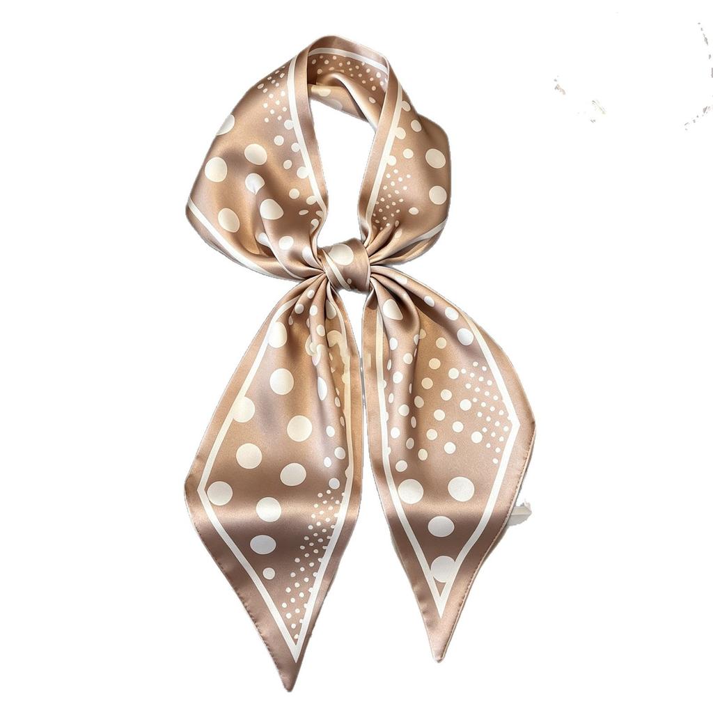 Small long thin bevel silk scarf Women's ethnic style belt Tie hair belt Tie bag ribbon tie yarn scarf Thin scarf