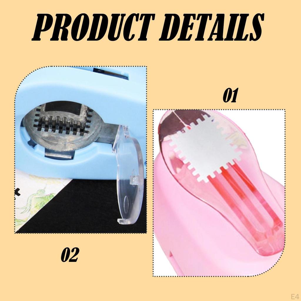 Kids Stamp Shape Paper Punch Easy Accessory for Journaling Versatile Lever Action 8x5x5.4 cm