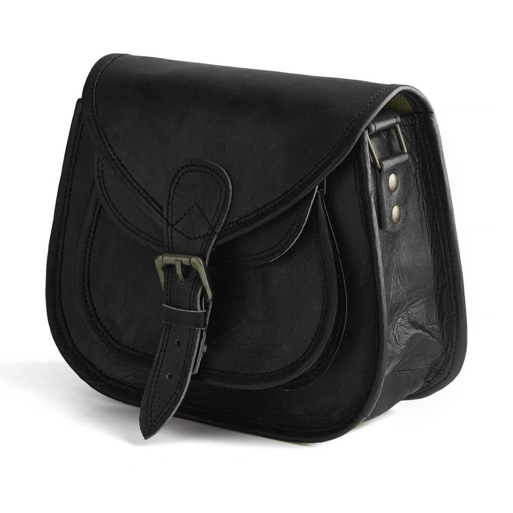 Damen Geldbörse Vintage echtes Leder Cross Over Shoulder handgemachte Tasche