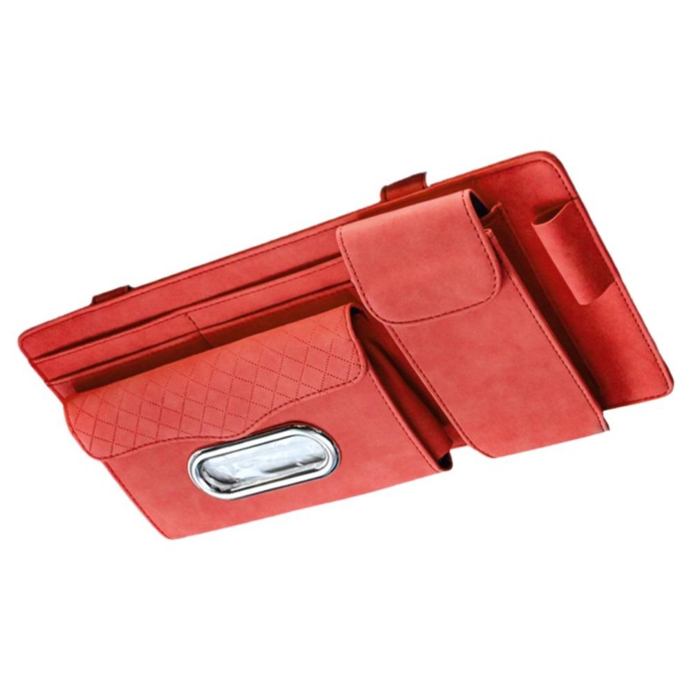 Multi-functional Car Sun Visor Organizer Hanging Car Glasses Clip Car Tissue Box Truck