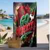 Asciugamano da Spiaggia con Stampa Calcio Marocco Asciugatura Rapida Super Assorbente Morbido Asciugamano da Bagno per Nuoto Spiaggia Viaggio Souvenir Regalo per Fan