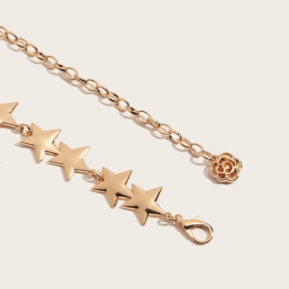 Vintage Pentagram Chain Belt Versatile Skirt Belt Women Decorative Body Jewelry