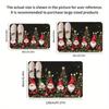 Flannel Thickness 0.47inch - 1pc New Christmas Character Welcome Doormat, Holiday Decorative Printed Non-Slip Absorbent Mat Area