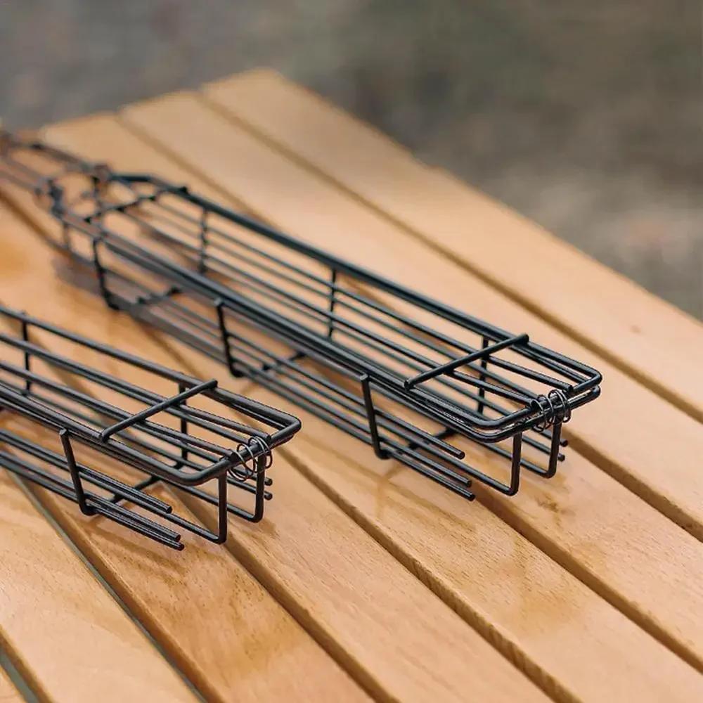 2pcs Portable BBQ Grilling Basket Stainless Steel Nonstick Barbecue Grill Basket Tools Grill Mesh for Meat Hamburger Barbecue Tools