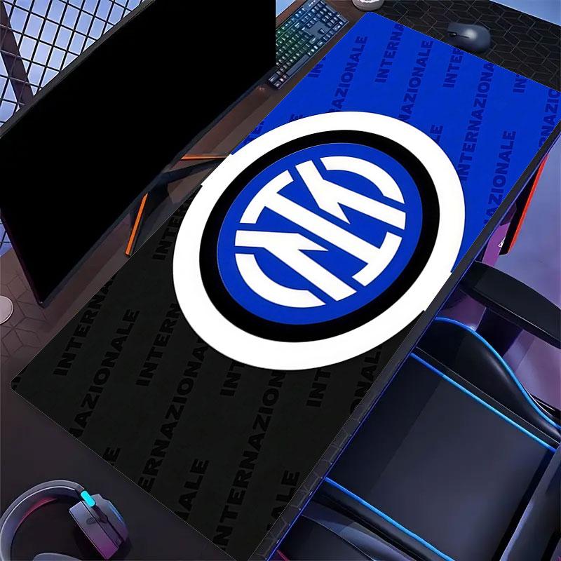 Inter Milan Mouse Pad, Large Gaming Desk Mat, Non-slip XXL Mousepad for Laptop & Tablet, Mini PC Playmat with Stitched Edges