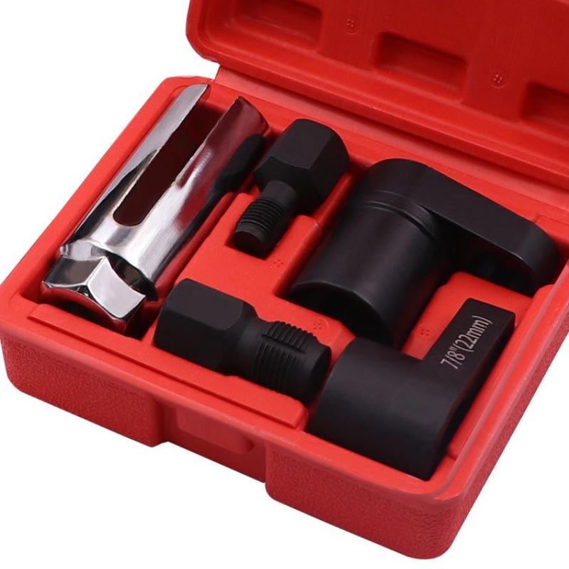 Professional Automotive Oxygen Sensor Socket Wrench Set,7/8" (22mm),1/2" And 3/8" Drive,Home Oxygen Sensor Thread Finishing Tool