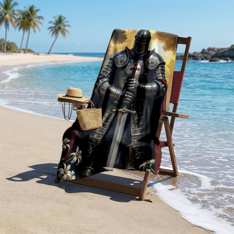 Cross Templars Knight Fashion Beach Towel: Ideal for Summer Adventures Soft, absorbent and quick drying suitable for swimming and bathing