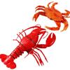 Non Toxic Soft PVC Squeaky Crab Lobster Toy Realistic Sound For Kids Bath Time Pretend Play Durable Waterproof Educational