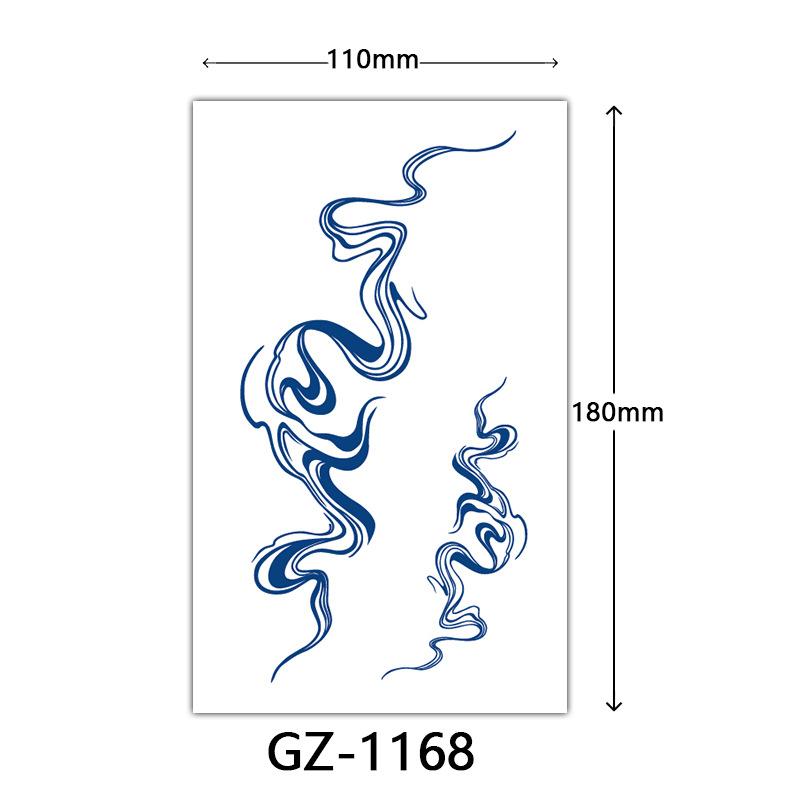 Herbal Tattoo Stickers, Juice Tattoo Stickers, Semi-Permanent English Letter Tattoo Stickers Tattoo