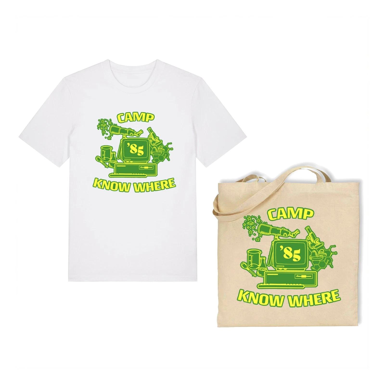 COMBO Unisex T-Shirt & Tote Bag Set - Camp Know-Where Stranger Things TV Movie 3XL