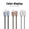 6A USB‑A to Type‑C Fast Charging Cable Nylon Braided High‑Speed Data Sync Charger Cord 1M Black Grey Coffee For Huawei Xiaomi