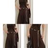 Bohemian Vintage Taillengürtel mit Muschelperlen-Weberei für Sommerkleid-Accessoires