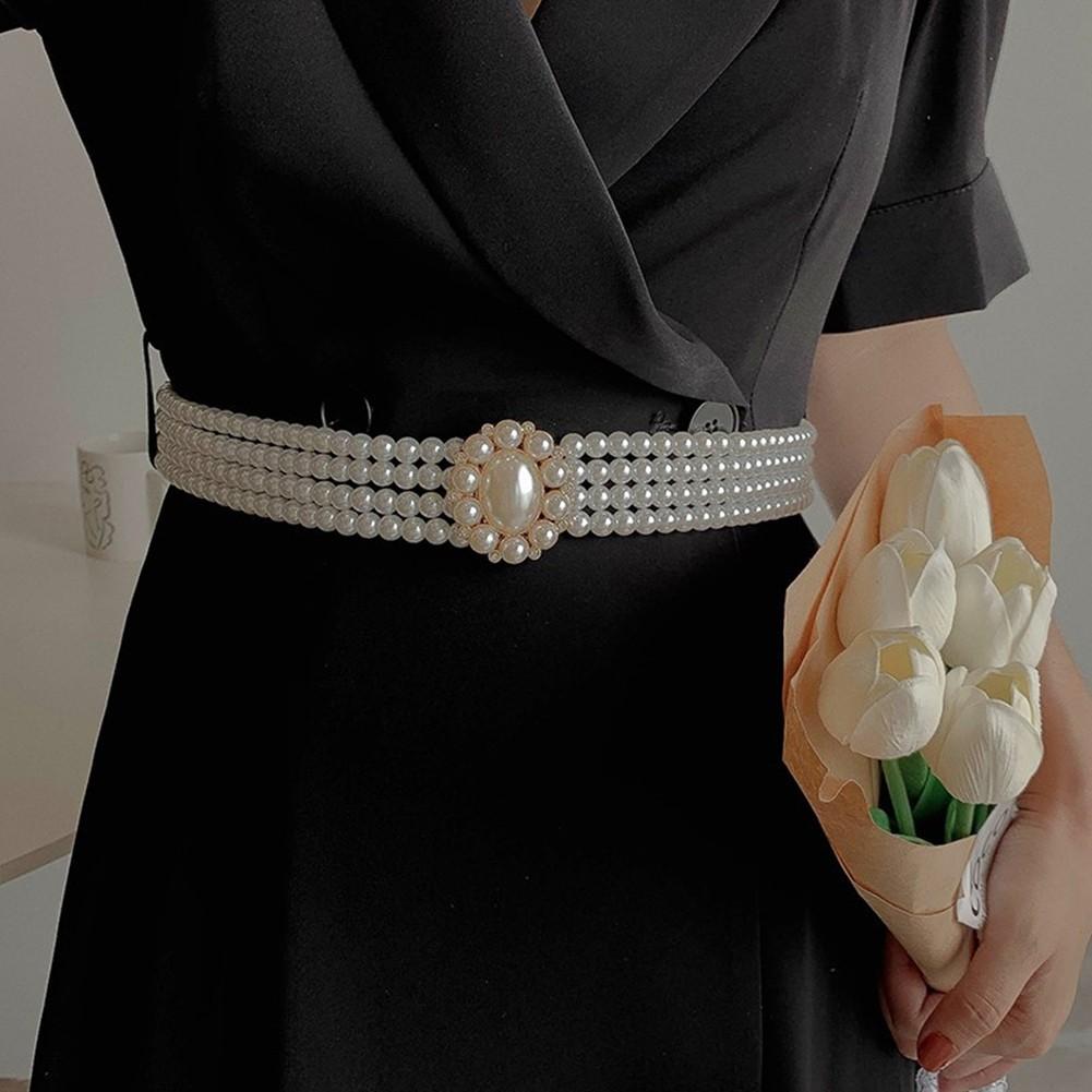 Жемчужный пояс для женщин: модный аксессуар, компактный и стильный.