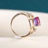 BELLA BOX Luxury Women Jewelry Cocktail Party Rings With Multicolour Zircon Stone Silver Plated Anniversary Party Ring Band Gift