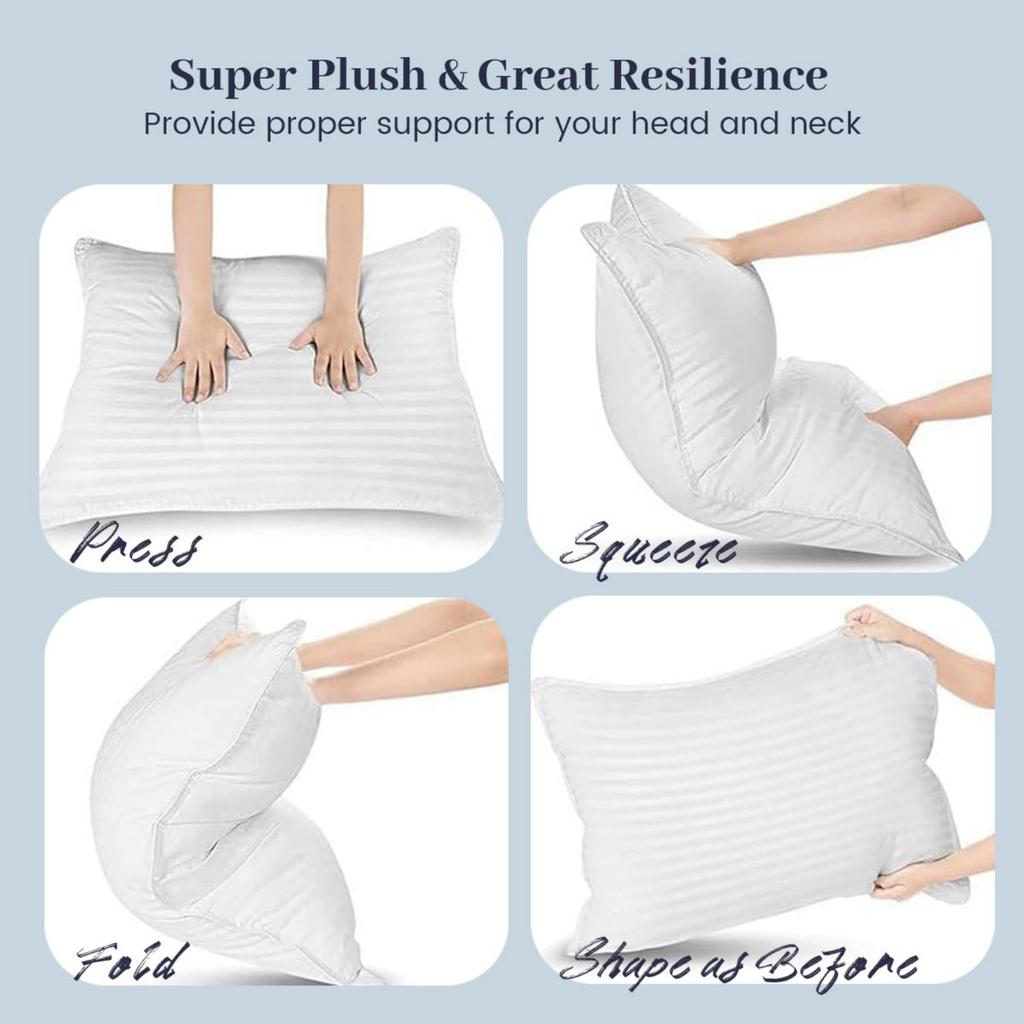 Bed Pillows Standard Size Set Of 2,Home & Hotel Bed Pillows,Shape Retention For Side,Back Or Stomach Sleepers,Breathable,Soft,and Cool