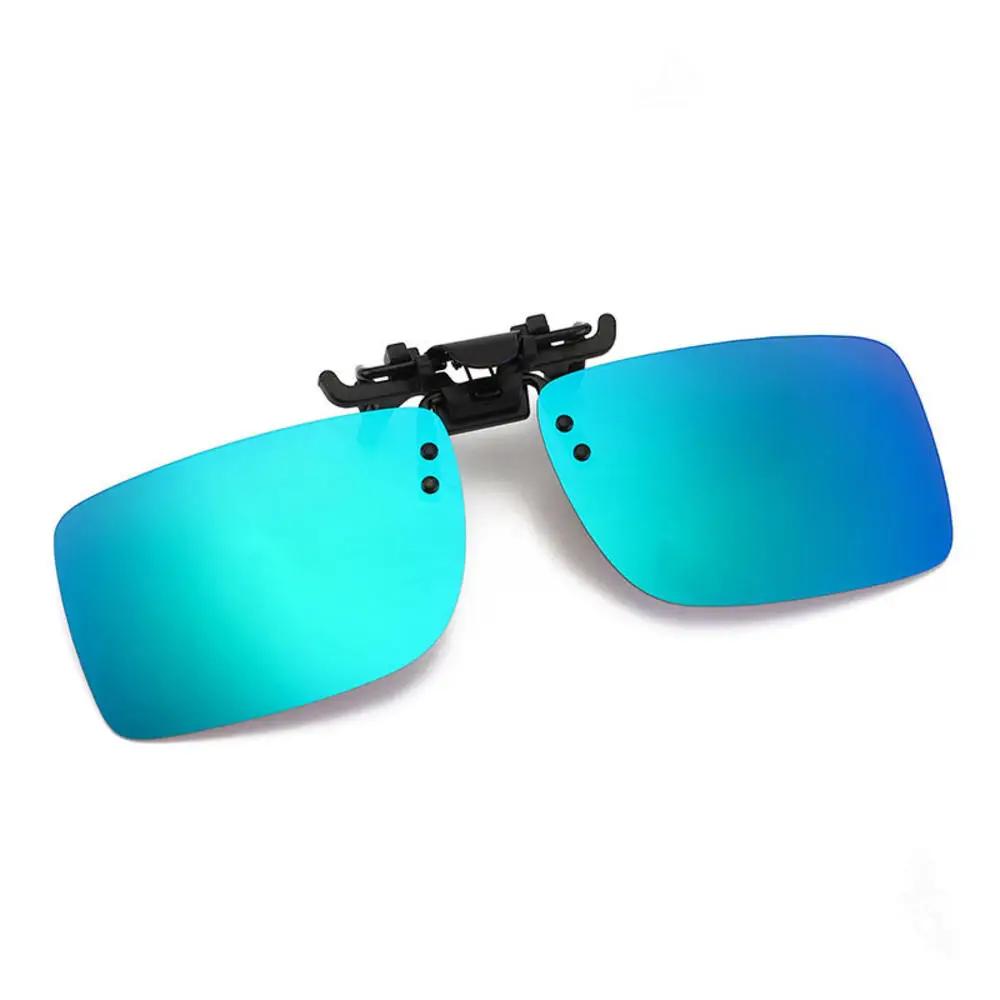 Unisex Polarized Clip-on Flip-up Sunglasses Uv400 Protection Mens Womens Fishing Driving Night Vision Lens Clip Goggle Glasses