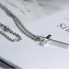Simple Stainless Steel Cross Pendant Necklace For Men Women