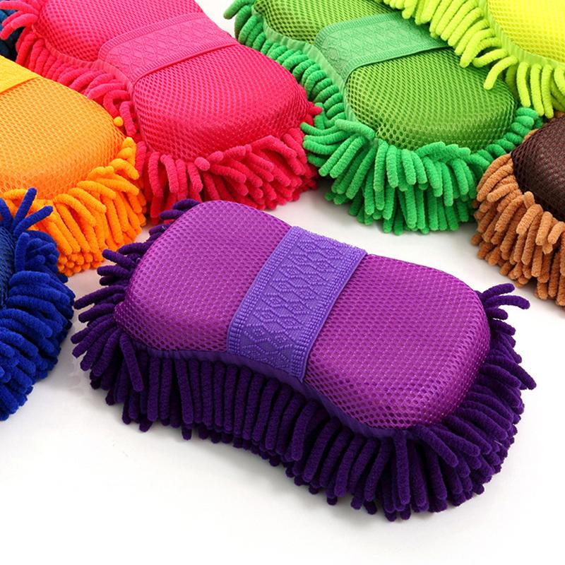 Microfiber Car Washer Sponge Cleaning Car Care Detailing Brushes Washing Towel Auto Gloves Styling Accessories Maintenance