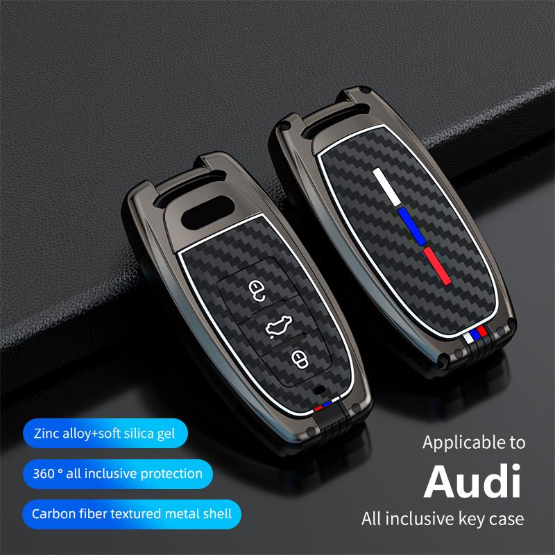 Car Key Case Cover for  A1 A3 8V A4 B8 B9 A5 A6 C7 A7 A8 Q3 Q5 Q7 S4 S6 S7 S8 R8 TT Keychain Accessories Llavero