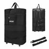 2W1 Large Spacious Travel Bag On Wheels Black Foldable Xxl