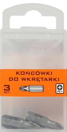 SCREWDRIVER BIT 25MM 3PCS PZ1 - E-400-0374