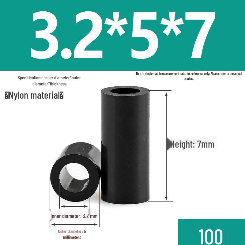 Nylon Wear-Resistant Hollow Cylindrical Spacer Sleeve and Bearing Bushing