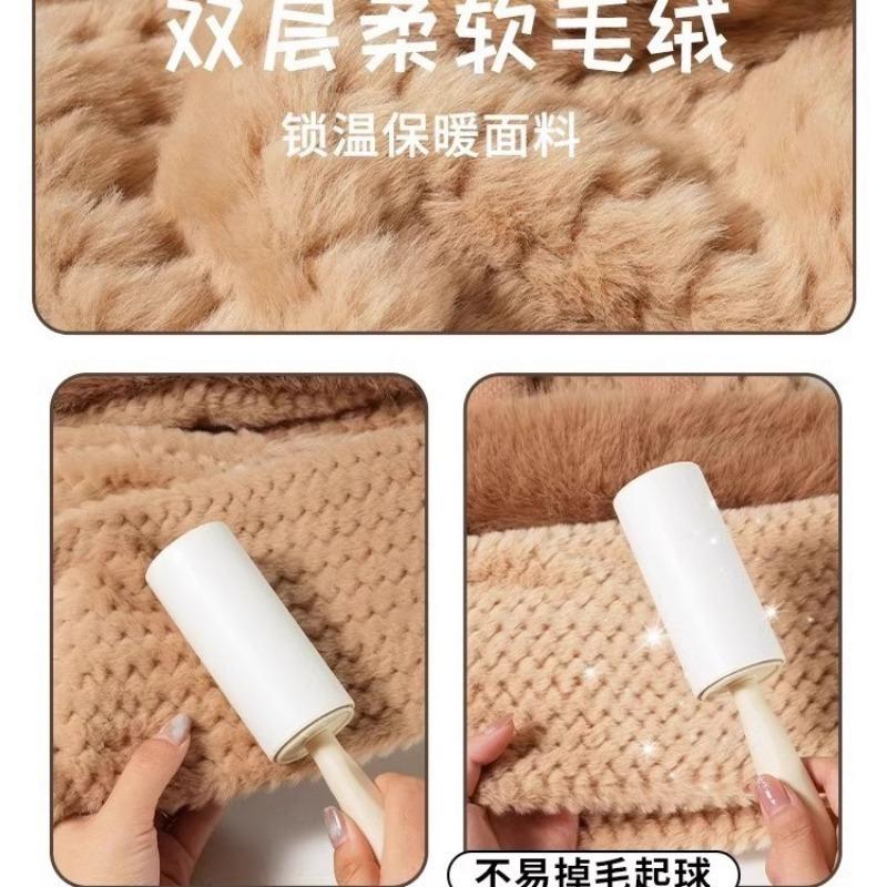 Cute Ali hat scarf integrated female winter hooded female ear protector plush warm neck cover winter