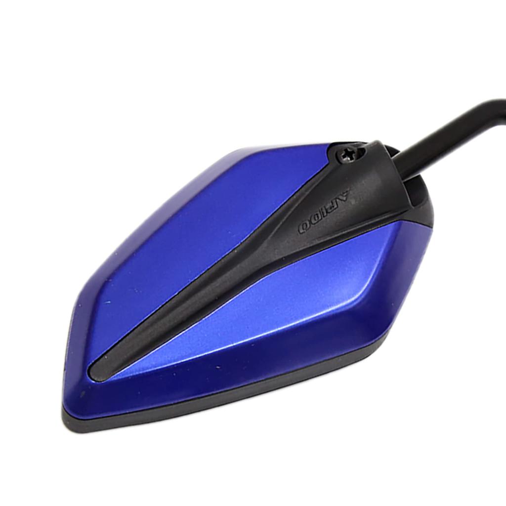 Uxcell Motorcycle Rear View Mirrors Pair Blue Black Adjustable Polygon Rear Side View Mirrors Applicable To Motorcycles and Scooters