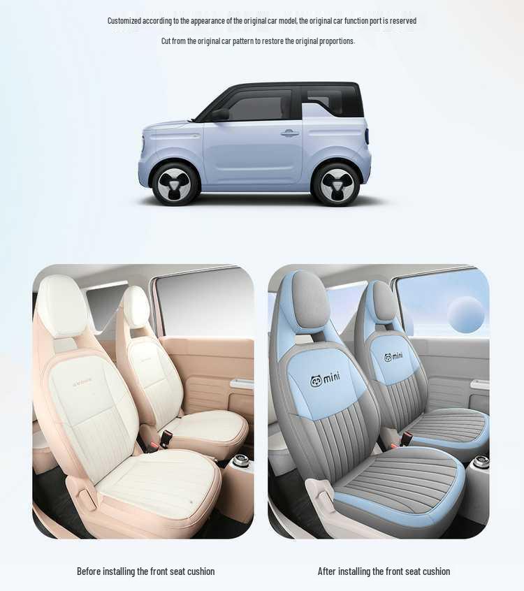 Applicable Panda Mini Leather Seat Cover - Full Coverage, All-Season Cushion, Fits 26/24 New Car Models