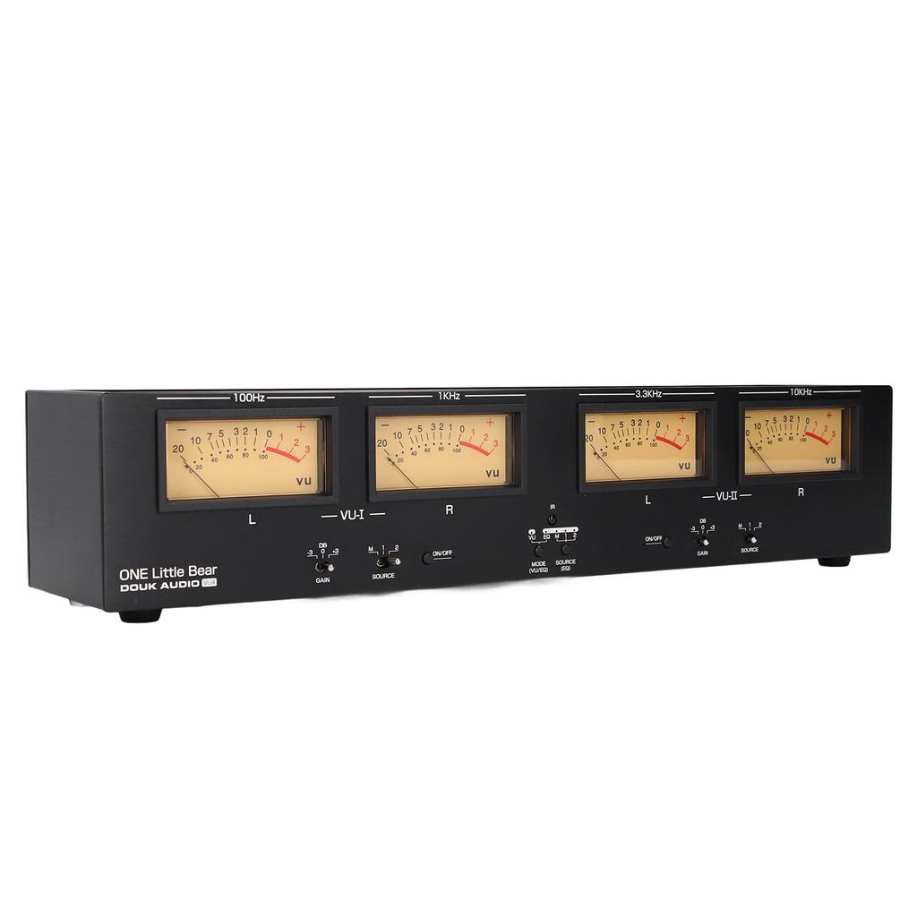 4 Way VU Meter 3 Level Adjustable Gain XLR Switcher Adapter Sound Level Indicator Prise UE