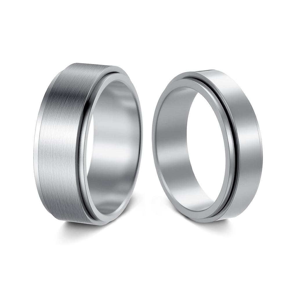 Drehbarer 6/8mm Titanstahl Herren Outdoor Partnerring