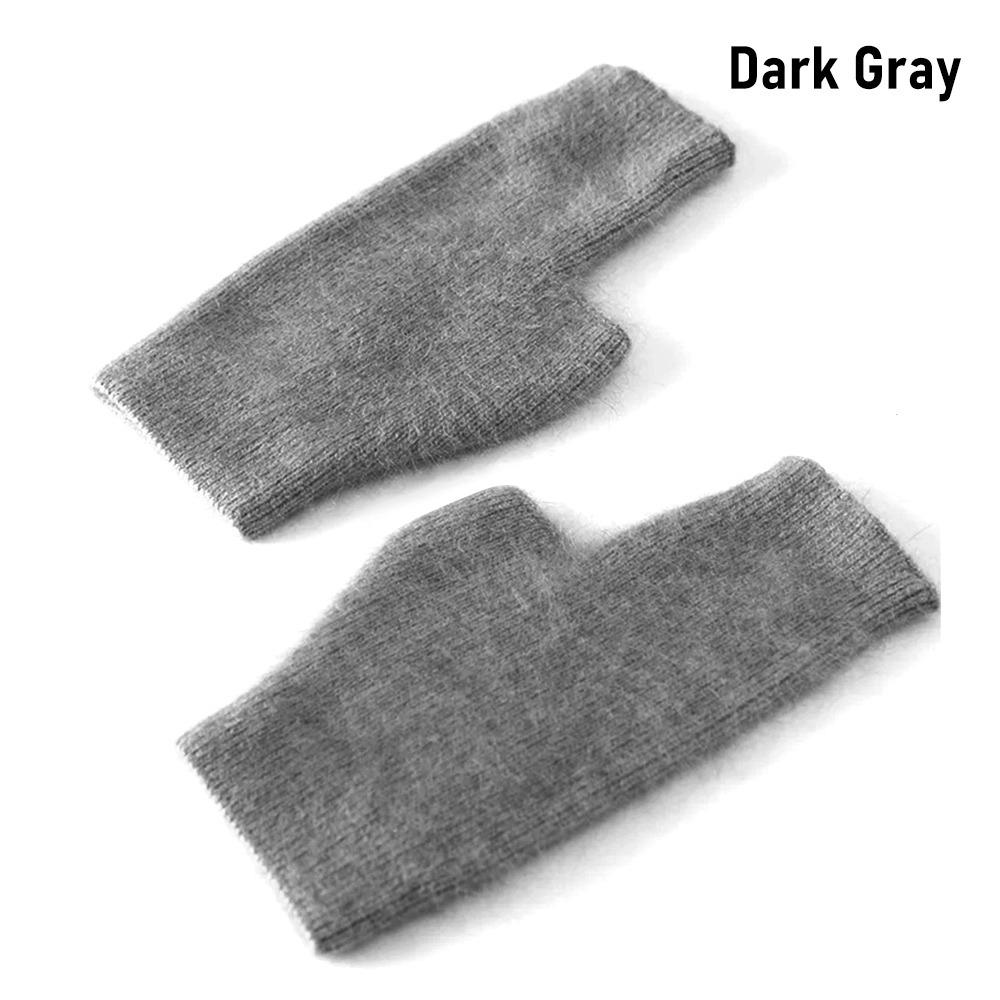 Exposed Finger Mink Cashmere Gloves Wool Warm Gloves Protable Knitted Wool Glove Autumn