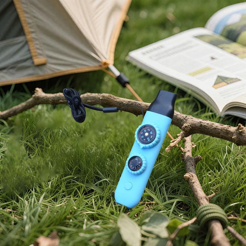 7-in-1 Camping Überlebenspfeife Lupe für Bergsteigen Wandern Camping